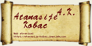 Atanasije Kobac vizit kartica